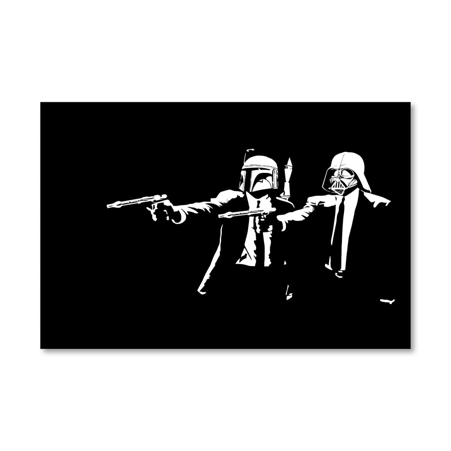 Star Wars Meets Pulp Fiction: Iconic Character Oil Painting for Home Decor