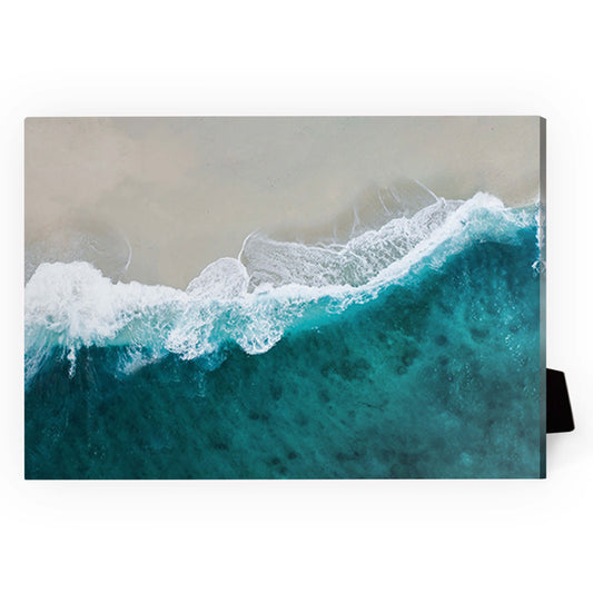 Tranquil Beach Waves Oil Painting for Serene Home Decor