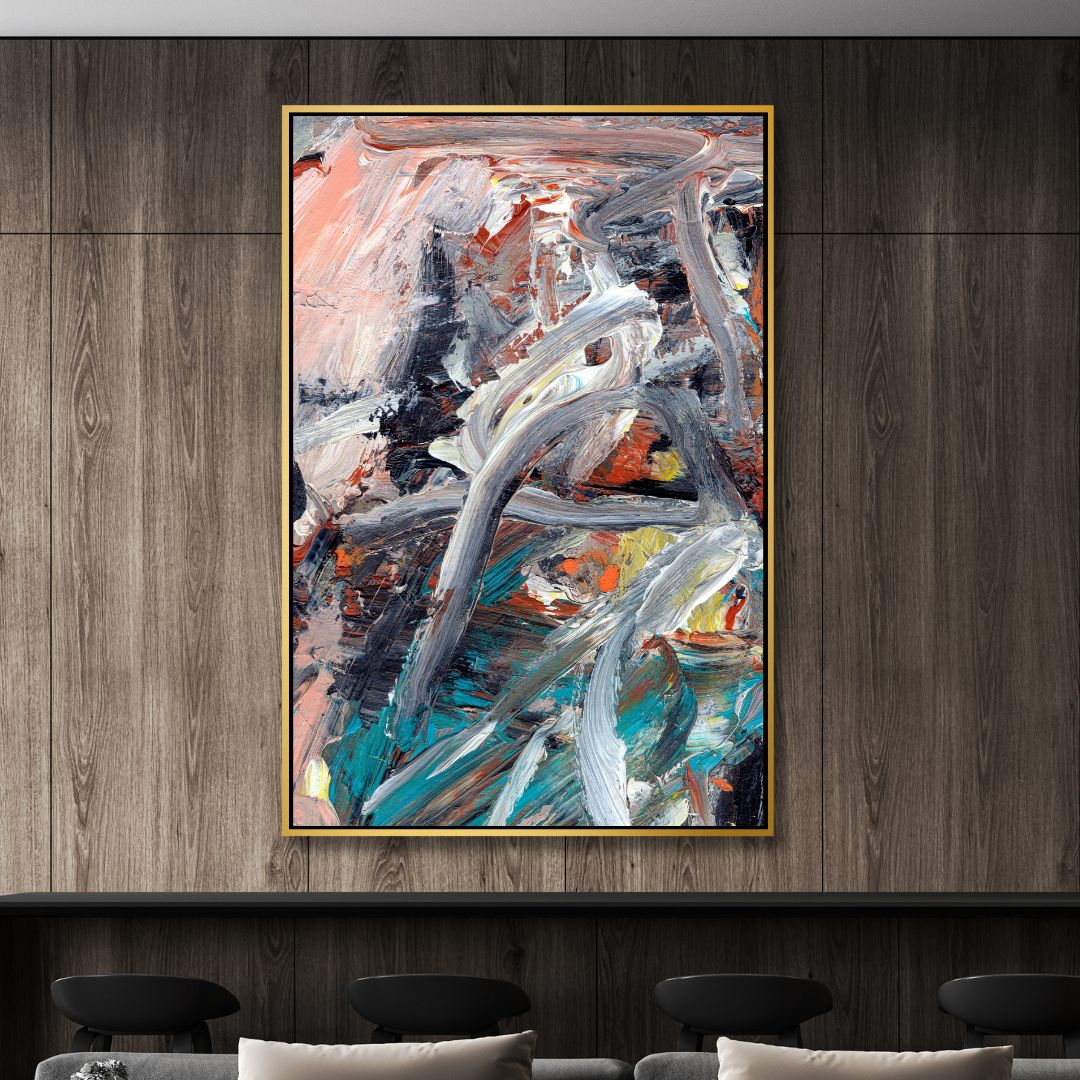 Colorful Abstract Oil Painting for Modern Home Décor and Art Lovers