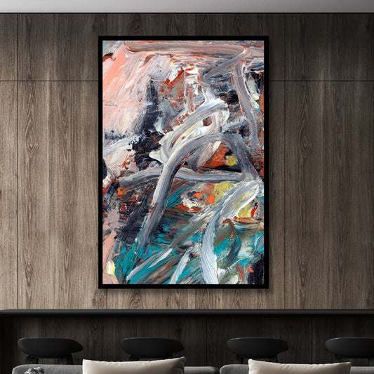 Colorful Abstract Oil Painting for Modern Home Décor and Art Lovers