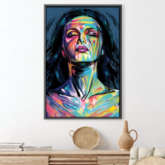 Colorful Abstract Portrait of Beauty in Oil Painting