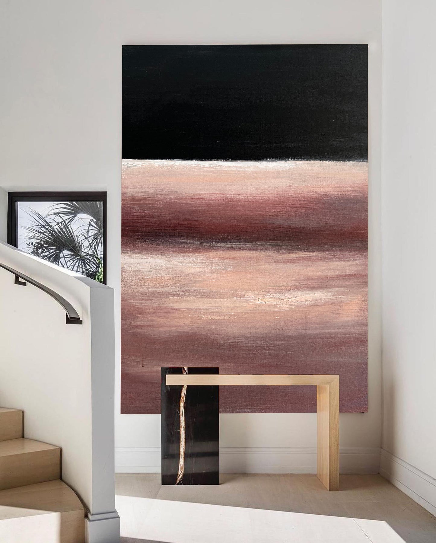 Serene Modern Abstract Oil Painting for Contemporary Home Decor