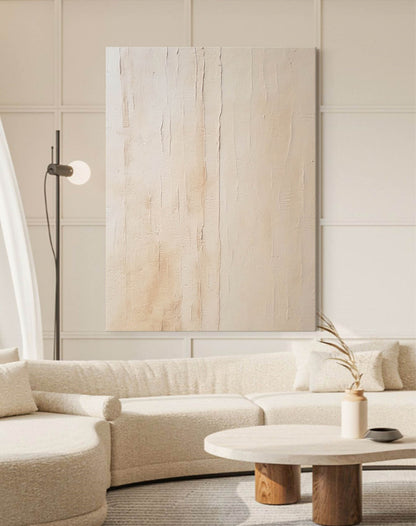 Elegant Textured Minimalist Oil Painting for Modern Home Decor