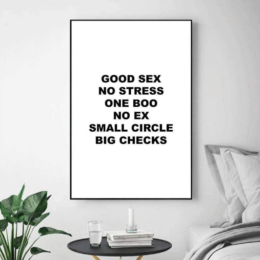 Contemporary Minimalist Art - Inspiring Quotes on White Canvas