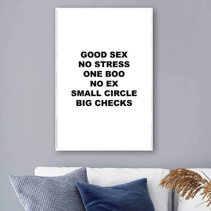 Contemporary Minimalist Art - Inspiring Quotes on White Canvas