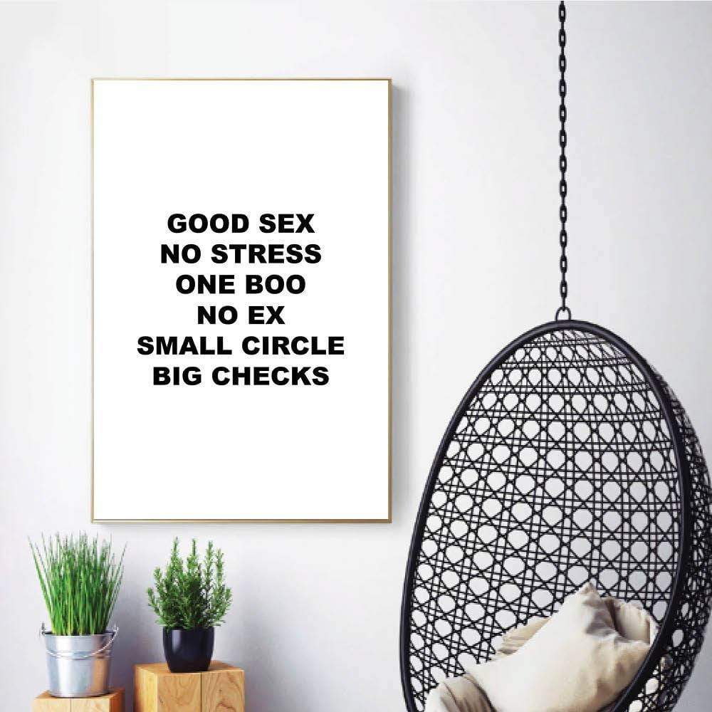 Contemporary Minimalist Art - Inspiring Quotes on White Canvas