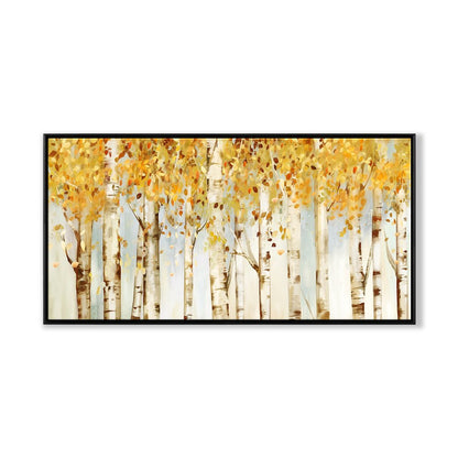 Tranquil Birches in Springtime - Modern Oil Painting for Elegant Home Decor