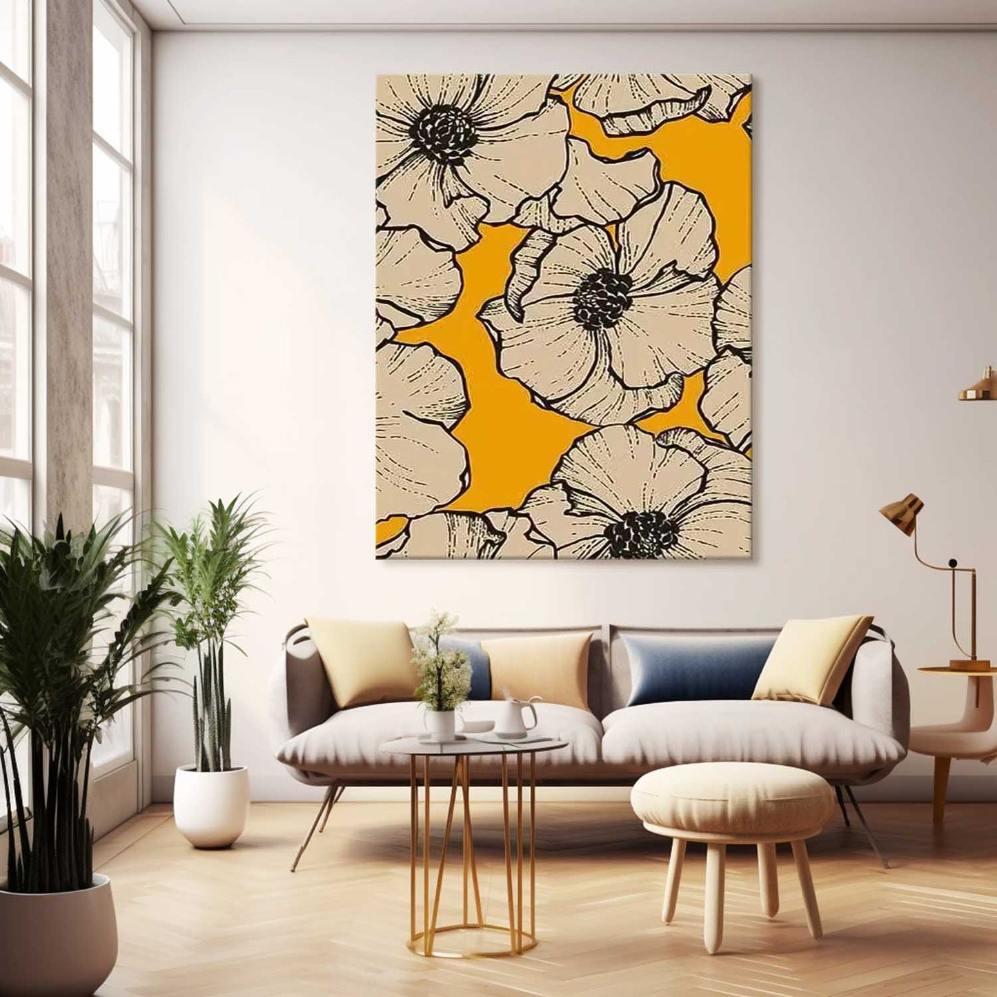 Vibrant Floral Oil Painting on Canvas for Stunning Home Decor