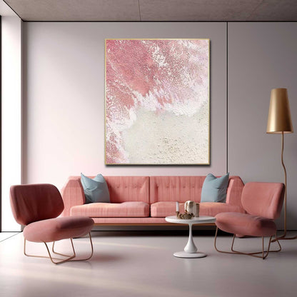 Serene Beach Waves Oil Painting for Coastal Home Decor