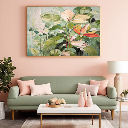 Vibrant Floral Oil Painting for Elegant Home Decor and Art Collection