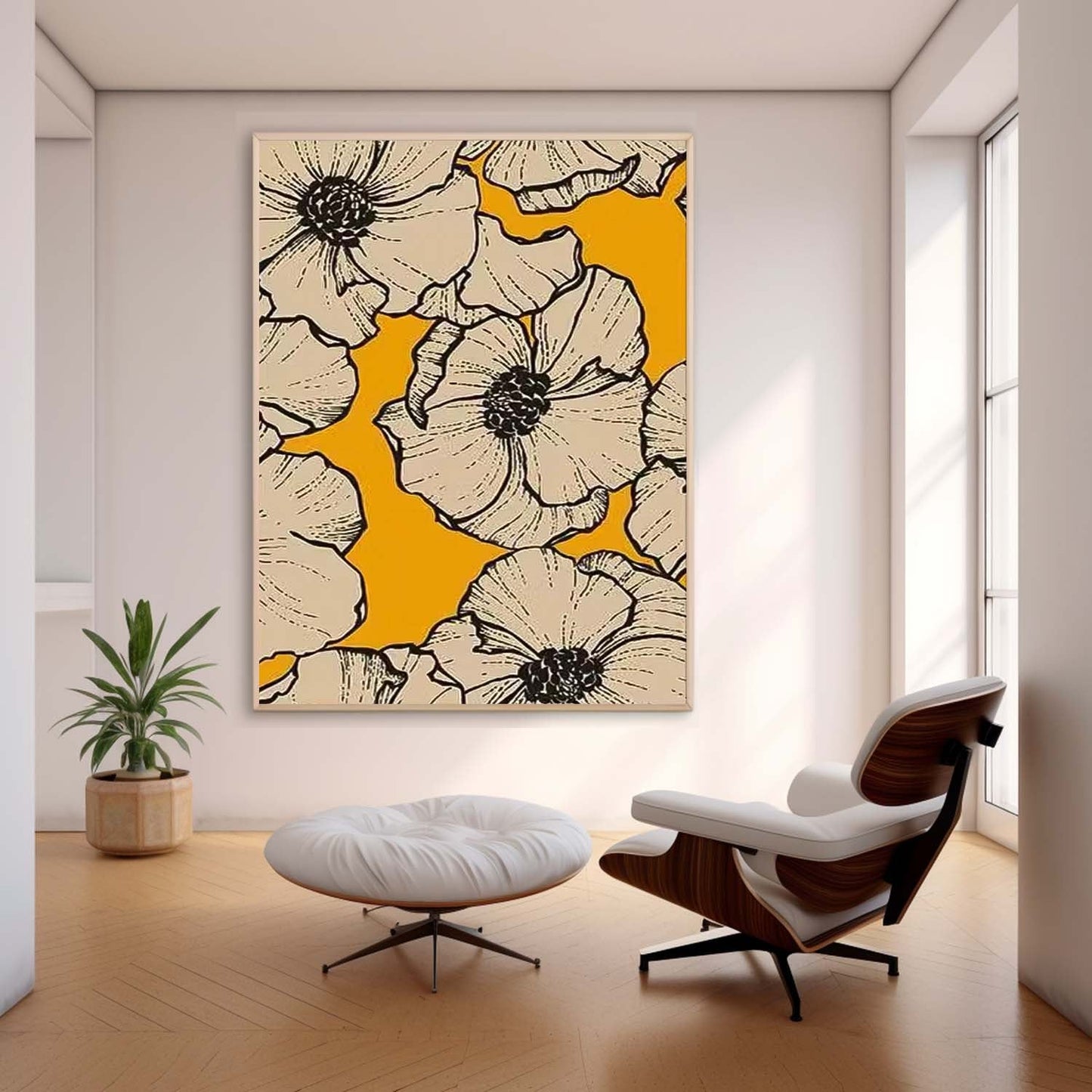Vibrant Floral Oil Painting on Canvas for Stunning Home Decor