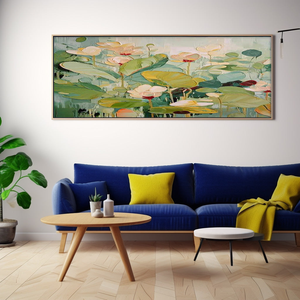 Vibrant Abstract Flower Oil Painting for Brightening Living Spaces