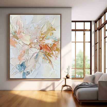 Serene Abstract Floral Oil Painting for Modern Home Decor