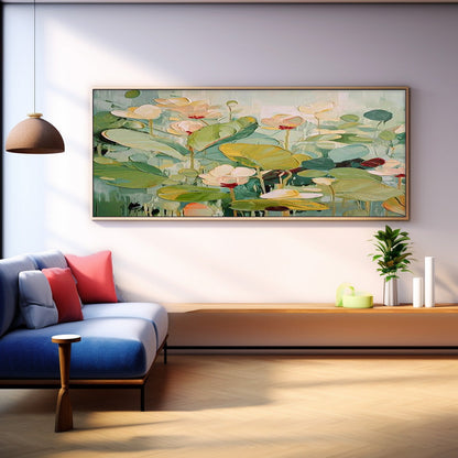 Vibrant Abstract Flower Oil Painting for Brightening Living Spaces
