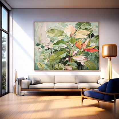 Vibrant Floral Oil Painting for Elegant Home Decor and Art Collection