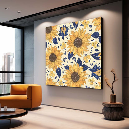 Vibrant Sunflower Oil Painting - Floral Wall Art for Bright Home Decor