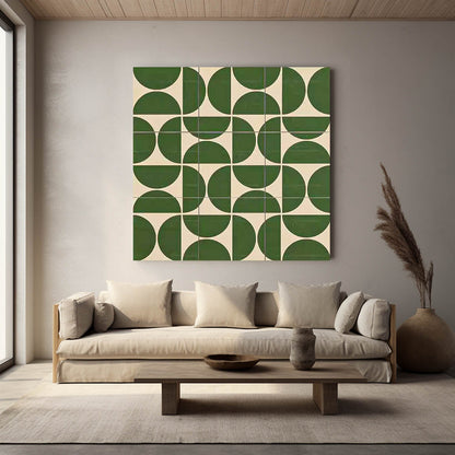 Modern Minimalist Green Abstract Oil Painting for Contemporary Art Lovers