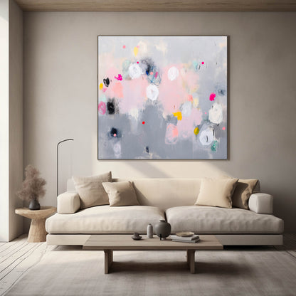 Colorful Abstract Oil Painting for Modern Home Decor