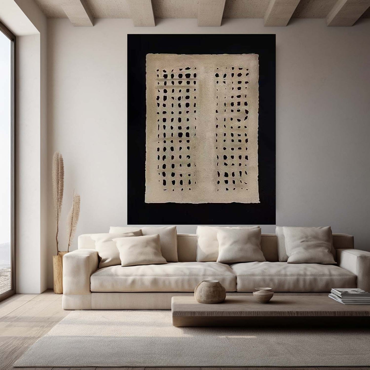 Abstract Minimalist Oil Painting for Modern Home Decor