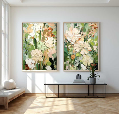 Vibrant Floral Oil Painting Set - Beautiful Canvas Art for Home Decor