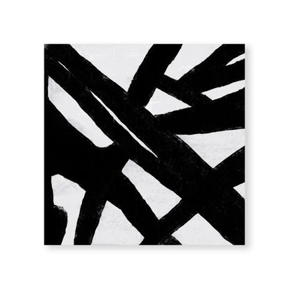 Contemporary Black and White Abstract Oil Painting for Modern Home Decor