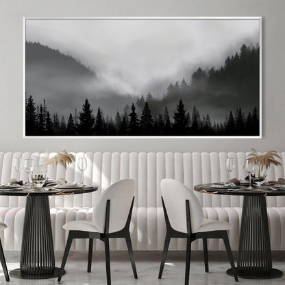 Mysterious Black Forest Landscape Oil Painting for Modern Home Decor