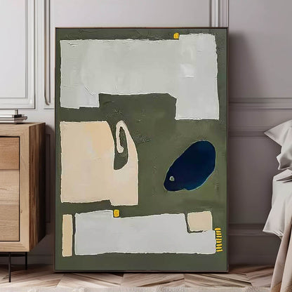Abstract Minimalist Oil Painting for Modern Home Décor
