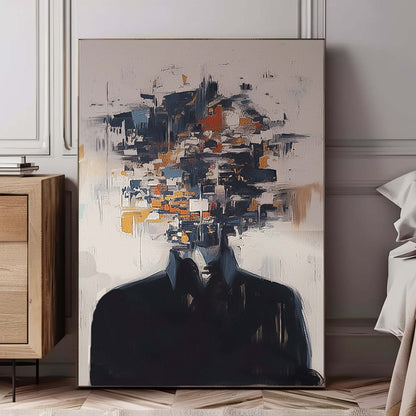Abstract Figurative Oil Painting - Modern Canvas Art for Contemporary Interiors