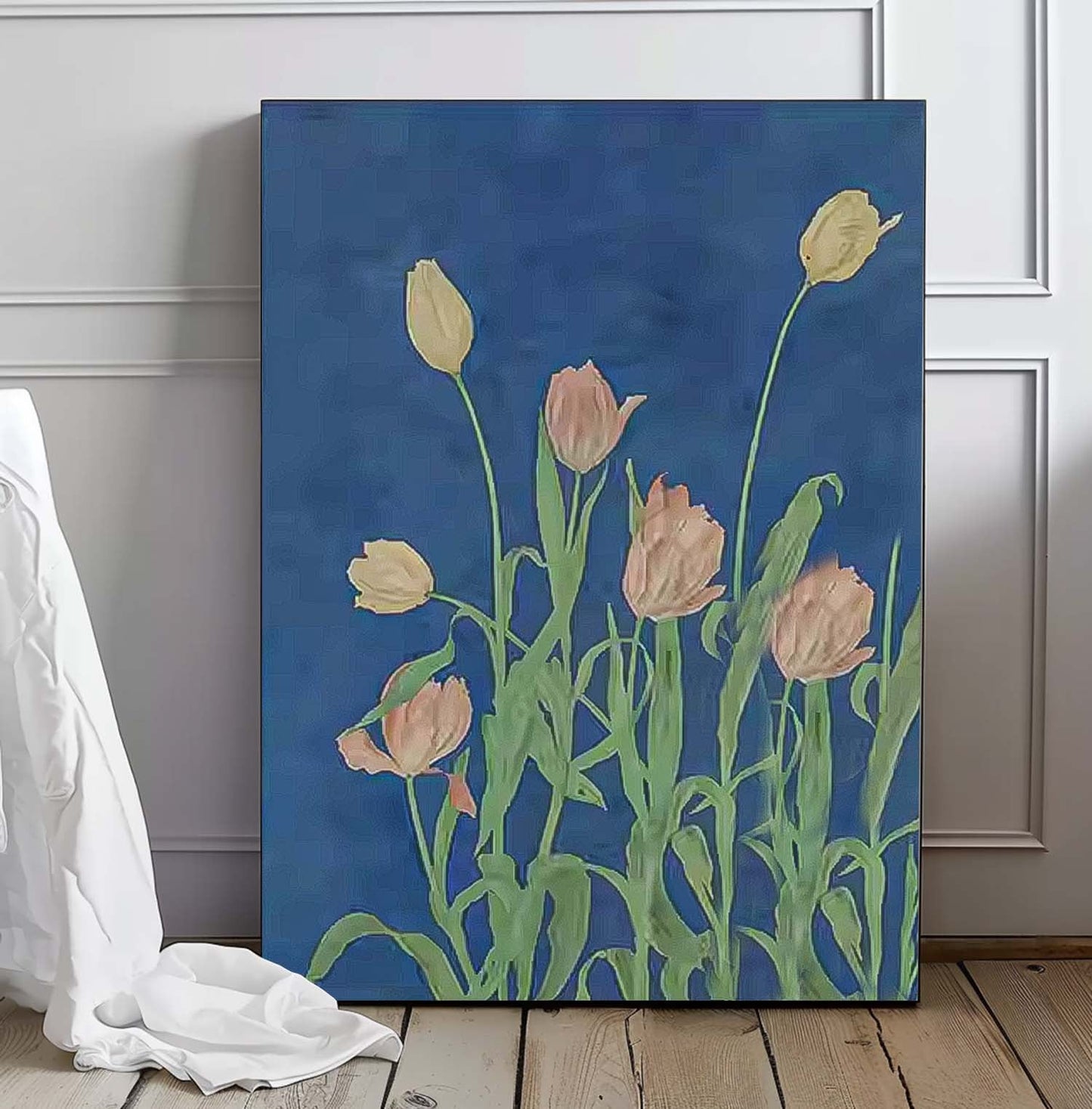 Stunning Floral Oil Painting on Canvas - Vibrant Tulip Artwork for Home Decor