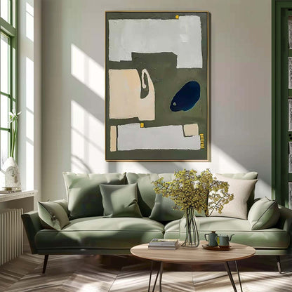 Abstract Minimalist Oil Painting for Modern Home Décor