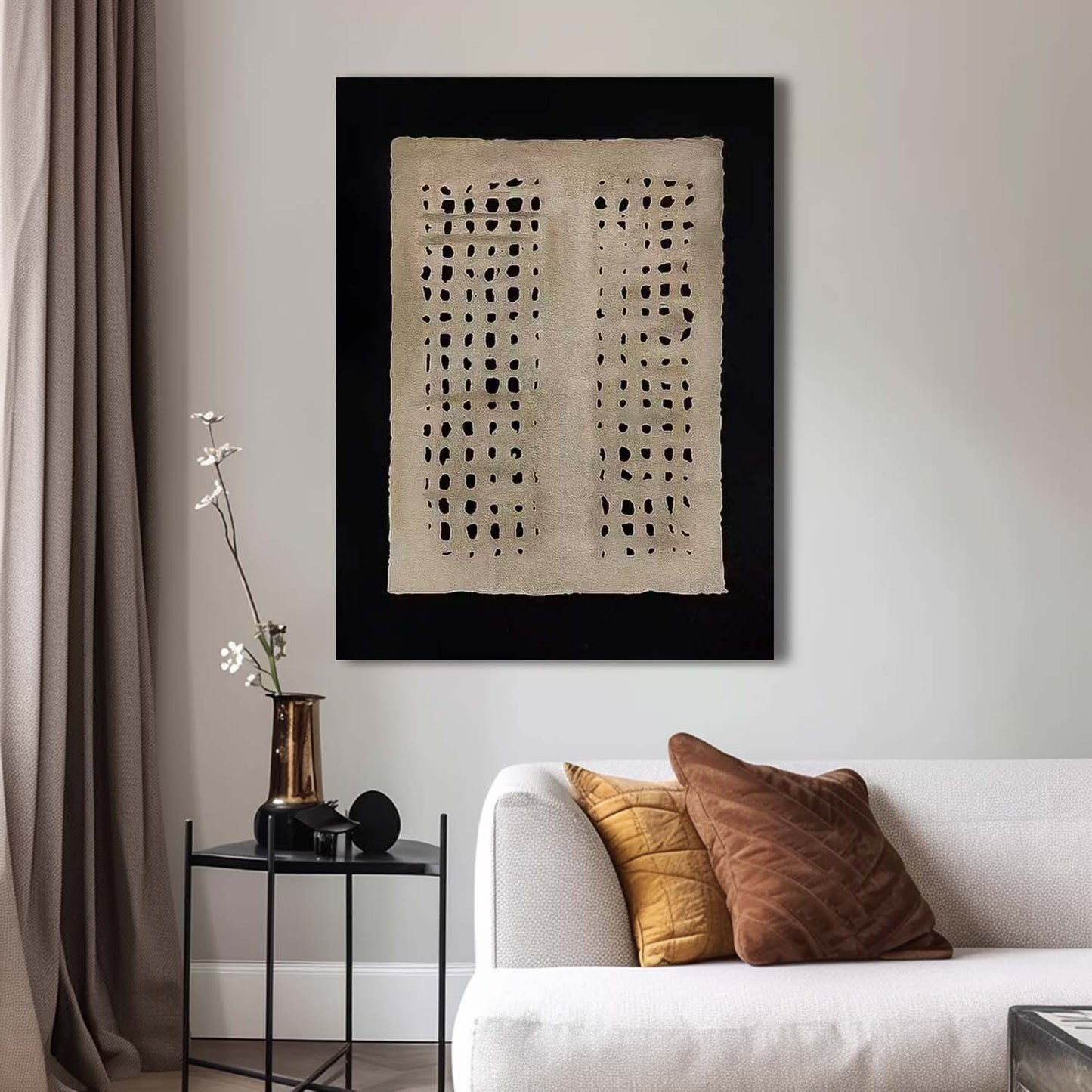 Abstract Minimalist Oil Painting for Modern Home Decor