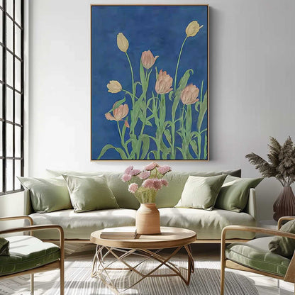 Stunning Floral Oil Painting on Canvas - Vibrant Tulip Artwork for Home Decor