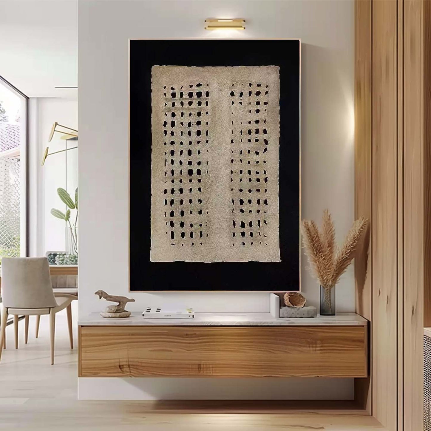 Abstract Minimalist Oil Painting for Modern Home Decor