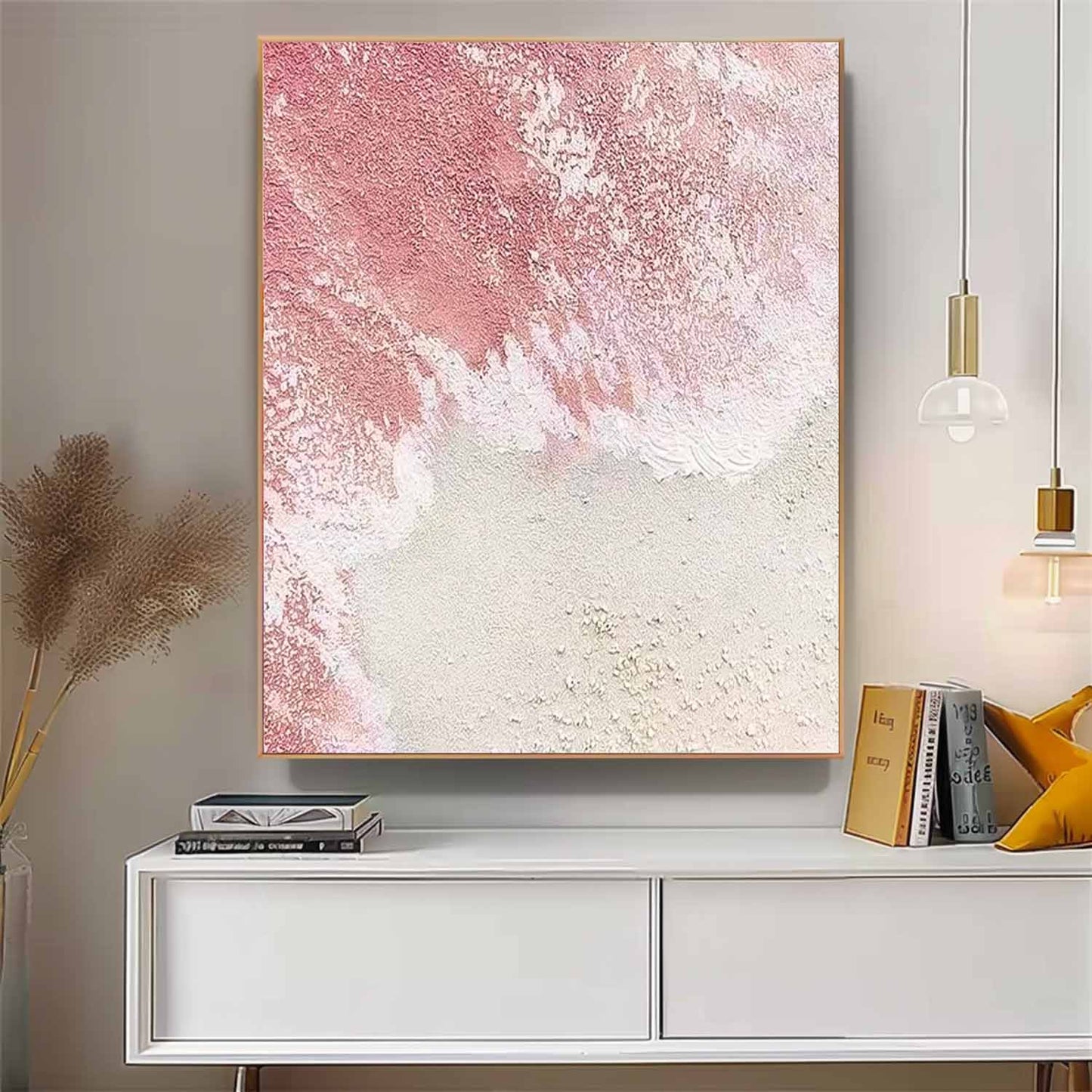 Serene Beach Waves Oil Painting for Coastal Home Decor