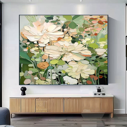 Elegant Floral Oil Painting for Bright and Cheerful Home Decor