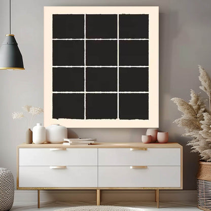Contemporary Minimalist Black and White Canvas Art for Modern Interiors