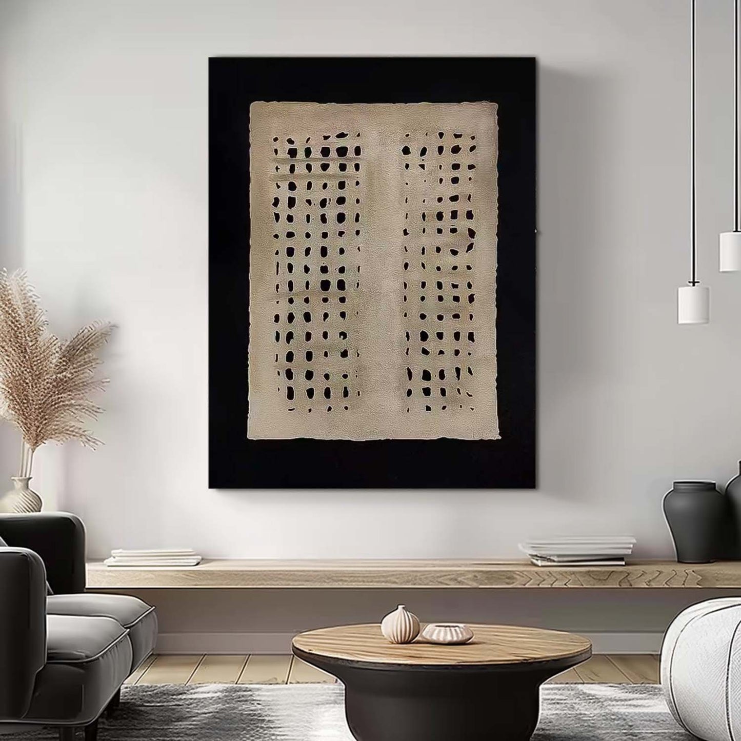 Abstract Minimalist Oil Painting for Modern Home Decor