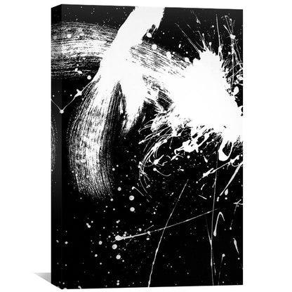 Contemporary Black and White Abstract Oil Painting for Modern Home Decor