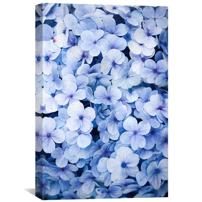 Serene Blue Floral Canvas Art for Tranquil Home Decor