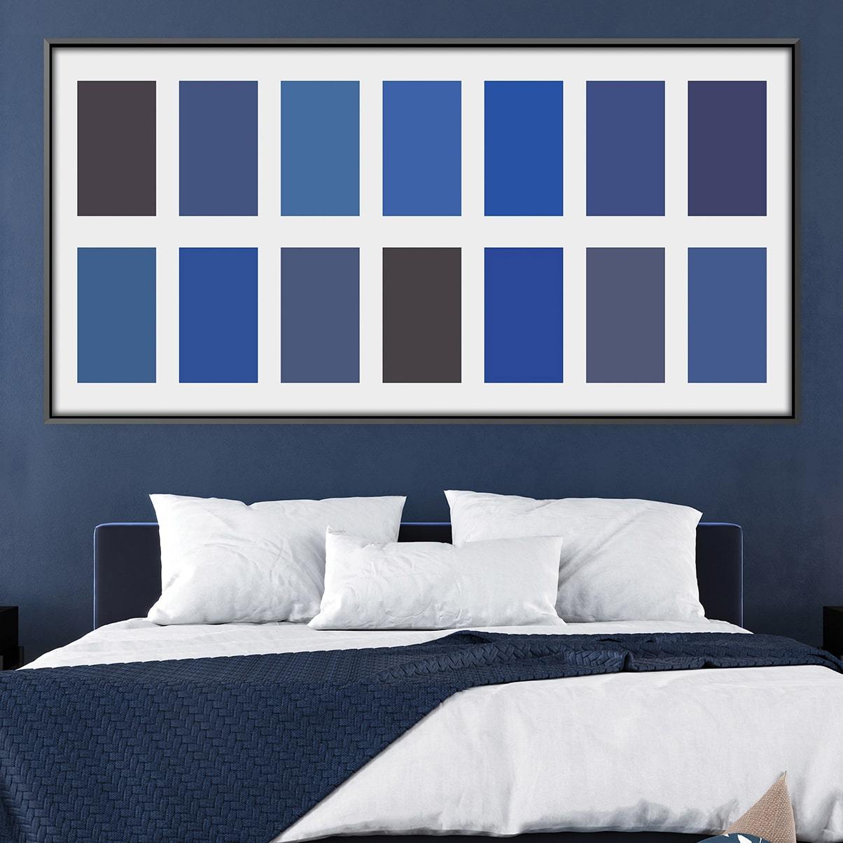 Stunning Blue Palette Oil Painting for Modern Home Decor