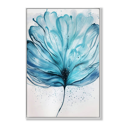 Elegant Blue Floral Oil Painting for Modern Home Decor