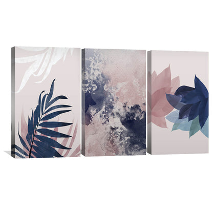 Abstract Floral Bliss: Elegant Watercolor Oil Painting for Modern Decor