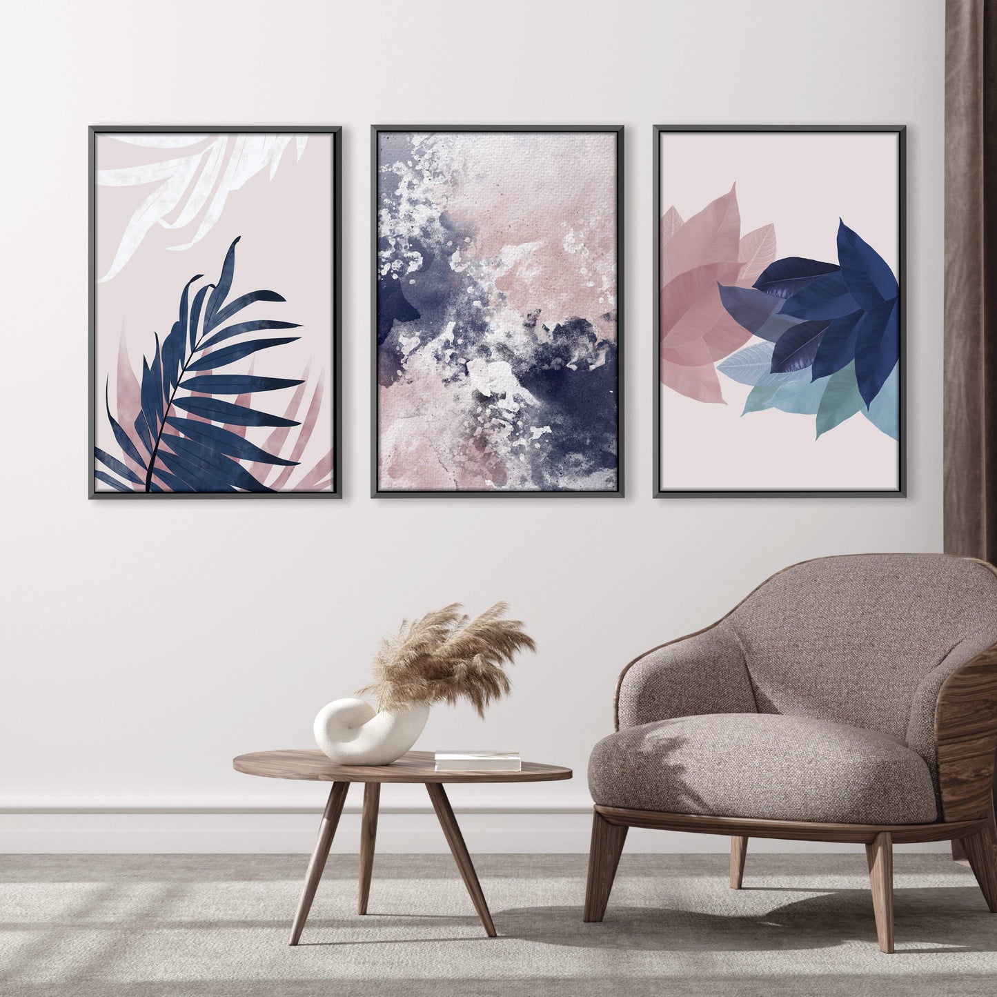 Abstract Floral Bliss: Elegant Watercolor Oil Painting for Modern Decor