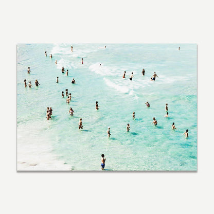 Vibrant Summer at Bondi Beach: People Enjoying the Aqua Waves