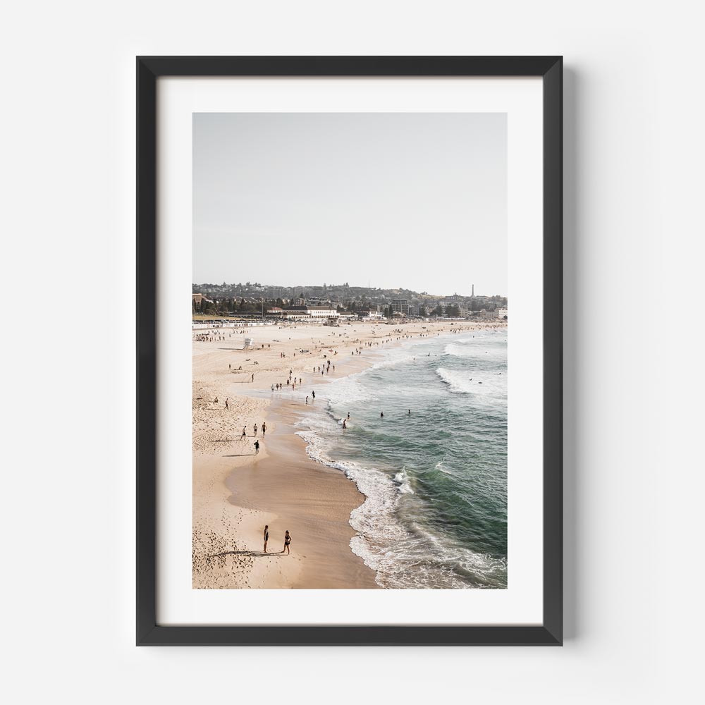 Serene Bondi Beach Walk with Gentle Waves and Sunlit Sands