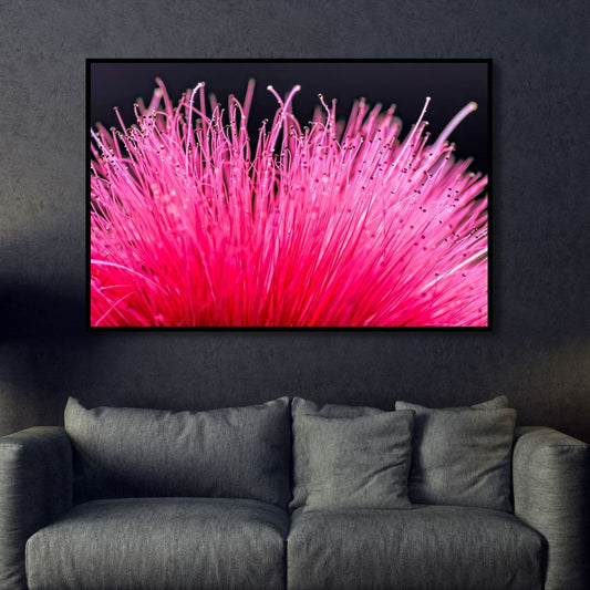 Vibrant Bottlebrush Flower Oil Painting - Colorful Floral Wall Art Decor