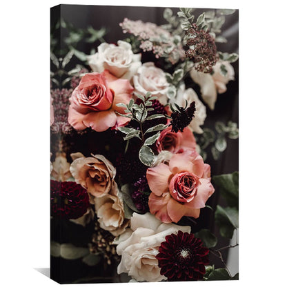 Elegant Floral Arrangement Oil Painting for Home Decor and Wall Art