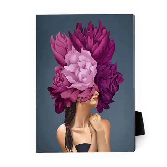 Enchanting Floral Woman Oil Painting for Modern Home Decor