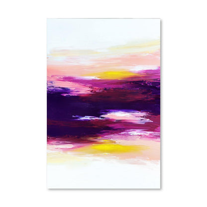 Vibrant Sunset Oil Painting - Colorful Abstract Landscape Art for Home Decor