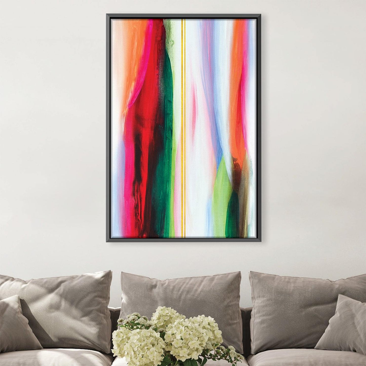 Vibrant Abstract Oil Painting with Rich Color Spectrum for Modern Decor